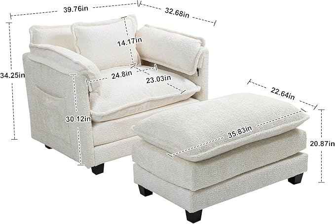 Furniliving Oversized Accent Chairs - Image 2