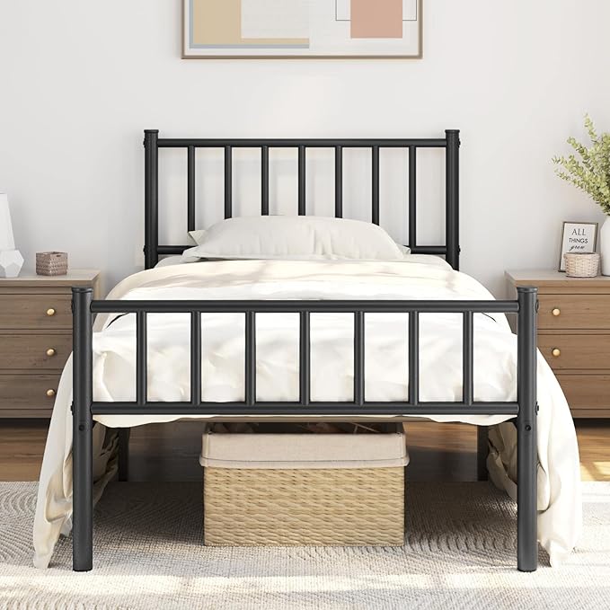 Yaheetech Twin Bed Frame Metal Platform Bed Frame Mattress Foundation by Yaheetech