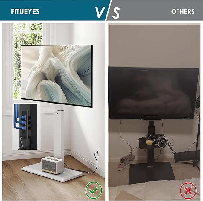 FITUEYES Floor Swivel TV Stand - Image 8