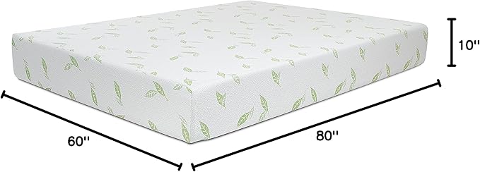 NapQueen Queen Size, 10 Inch Anula Green Tea Infused Memory Foam Mattress - Image 2