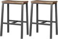 Homeiju Bar Stools, Counter Height Bar Stools Set of 2, 23.6 Inch Saddle Stools by Homeiju