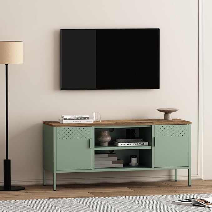 Manhattan Comfort Landen 47" Modern Metal TV Stand - Image 2