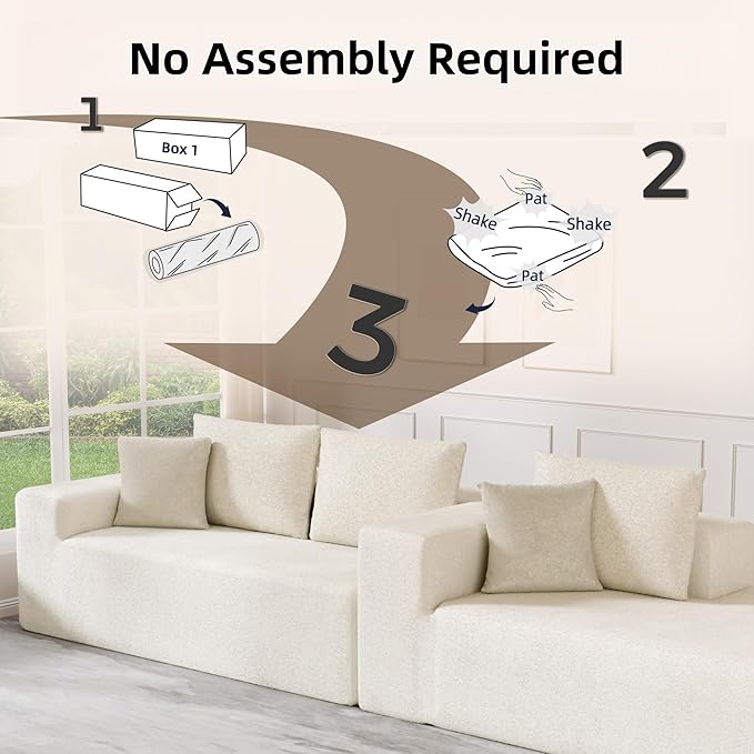 Cloud Sectional Couch, 104”L-Shape Oversized Sofa - Image 4