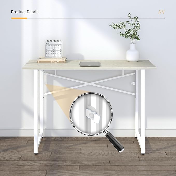 47 inch Folding Desk, Writing Gaming Computer Camping Table, No Assembly - Image 9