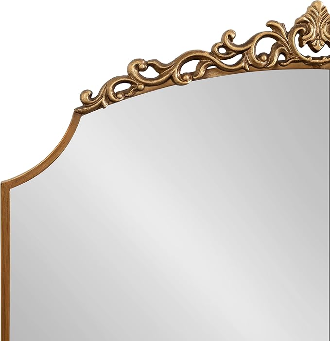 Kate and Laurel Arendahl Ornate Traditional Arched Scallop Mirror; 24 x 36; - Image 6