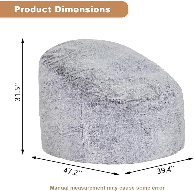 Recaceik Bean Bag Chair Large Bean Bag Chairs, - Image 2