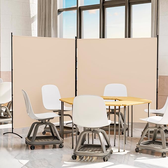 Room Divider 126''W x 71''H Large 2 Panel Privacy Screen - Image 7
