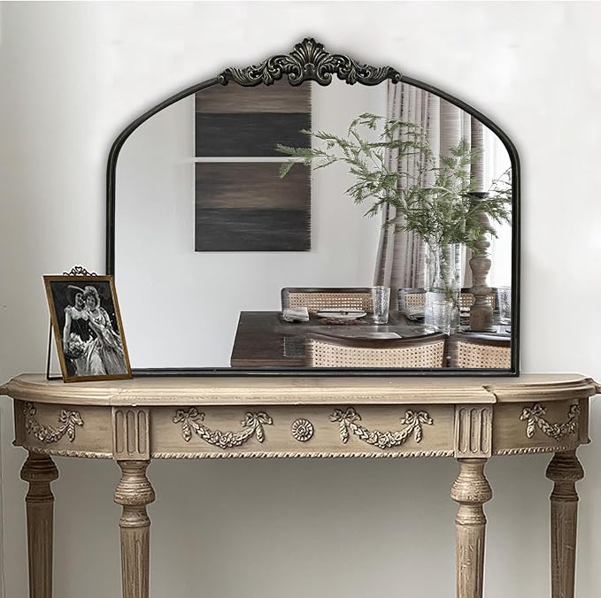 WAMIRRO Arched Mirror, Antique Brass Mirrors by WAMIRRO