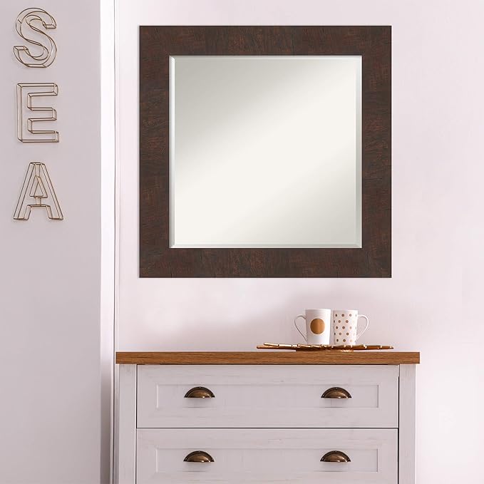 Amanti Art Brown Bathroom Mirror - Image 6