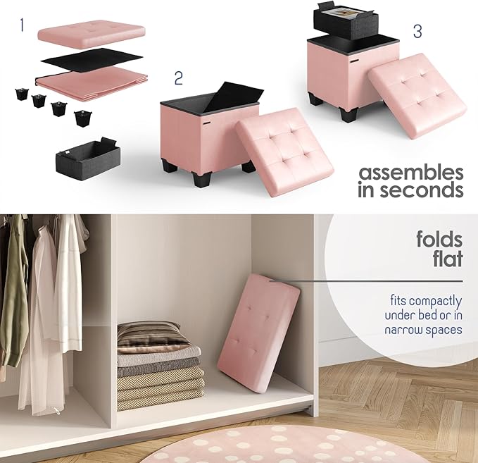 STORAGEBUD Storage Ottoman Cube - Image 9