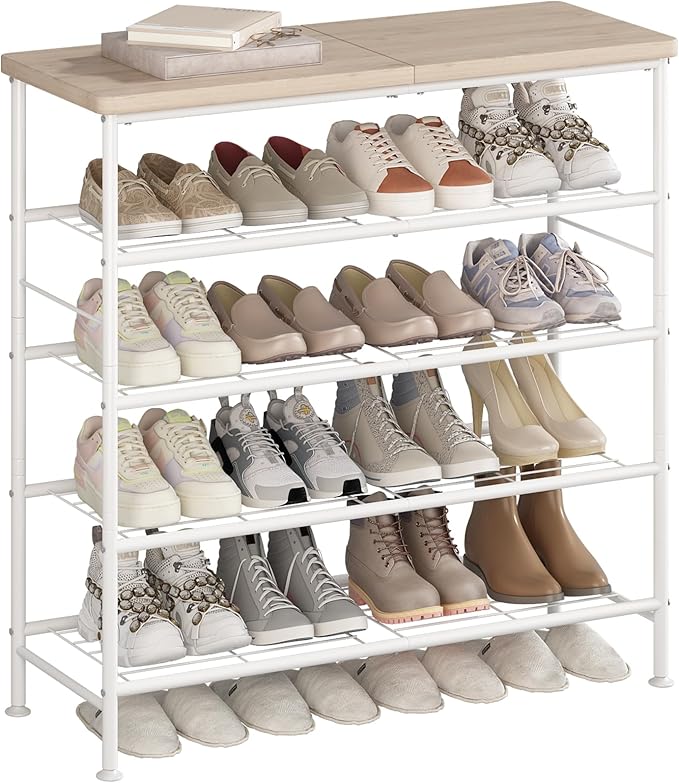 Shoe Rack Organizer 5 Tier for Closet Entryway Free Standing Metal Storage Shoe by MAKELIFESIMPLE
