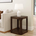 Plank+Beam Modern Rounded Square Side Table by PlankBeam