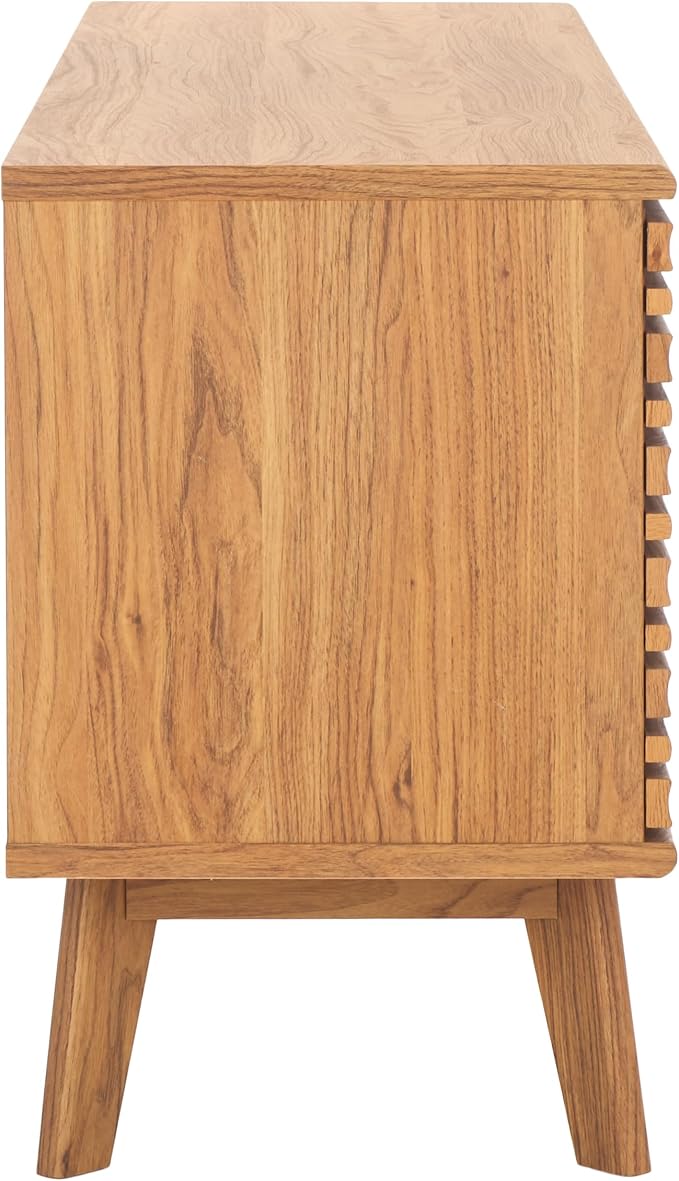 SAFAVIEH ESMA TV Stand for up to 60" Flatscreen – Oak Brown, Low Sideboard - Image 6
