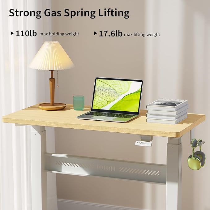 Mobile Walking Pad Desk with Wheels, Pneumatic Small Rolling Standing Desk - Image 5