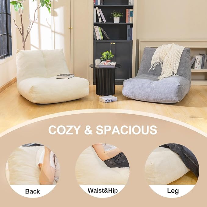 Bean Bag Chairs for Adults, Memory Foam Bean Bag Chair, Spacious Single Sofa - Image 5