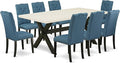 East West Furniture X627EL121-9 9 Piece Dining Room Table Set Includes a by EastWestFurniture
