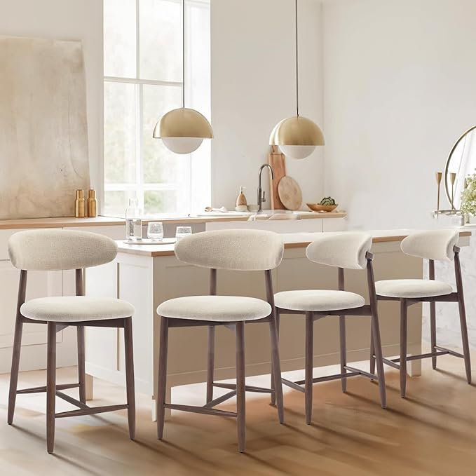 COLAMY Counter Height Bar Stools Set of 4, Kitchen Bar Stools - Image 7