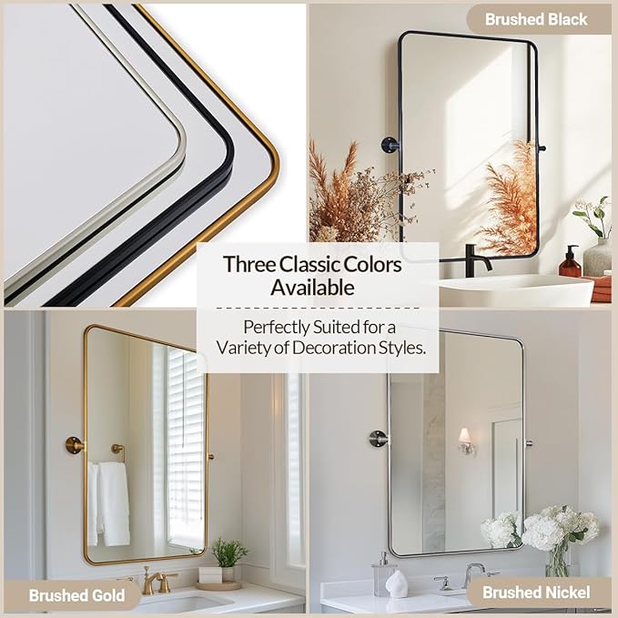 ANDY STAR Pivot Mirror, Hangs Vertically Farmhouse Style - Image 8