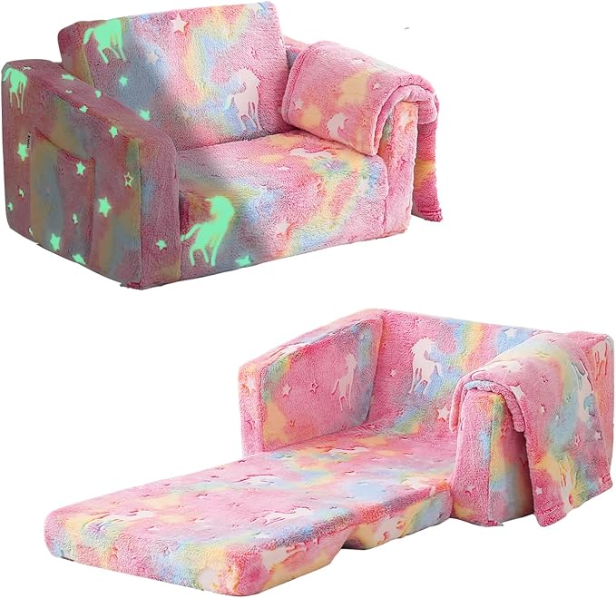 Toddler Couch Fold Out, Foldable Toddler Chair by Kisdsa