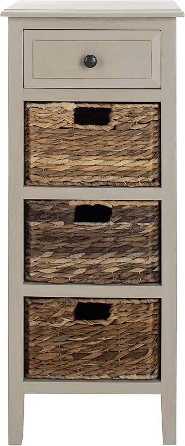 Safavieh Home Michaela Coastal Vintage Grey 4-drawer Side Table by SAFAVIEH