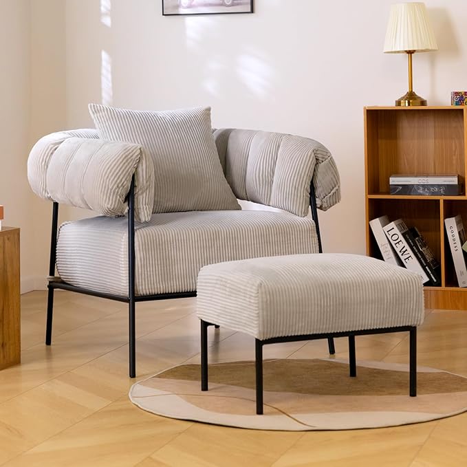 HollyHOME Modern Velvet Accent Chair - Image 9