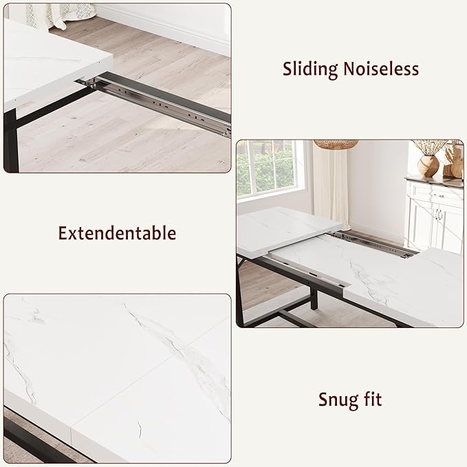 GarveeHome Extendable Dining Table Set - Image 5