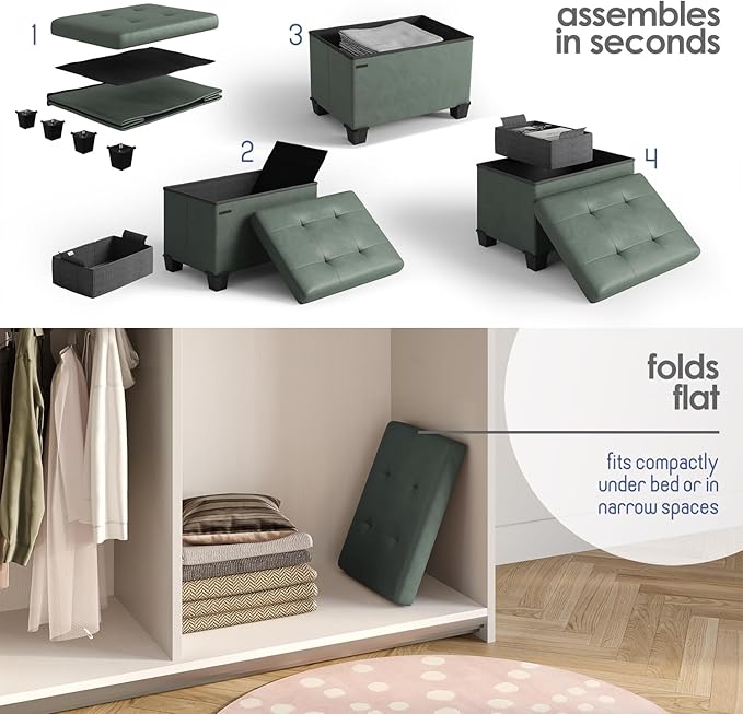 STORAGEBUD Storage Ottoman Cube - Image 9