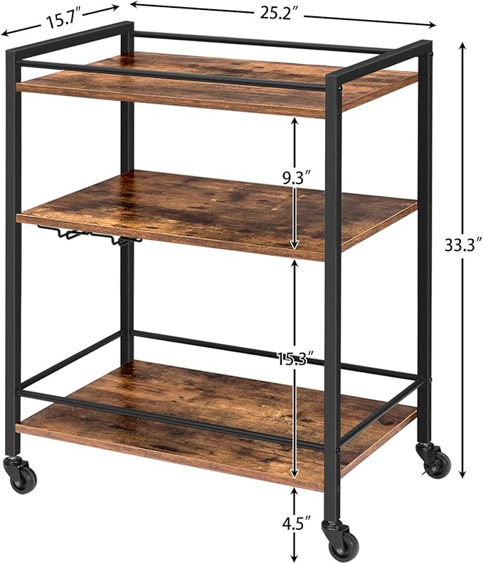 HOOBRO Bar Cart for The Home, Serving Cart - Image 4