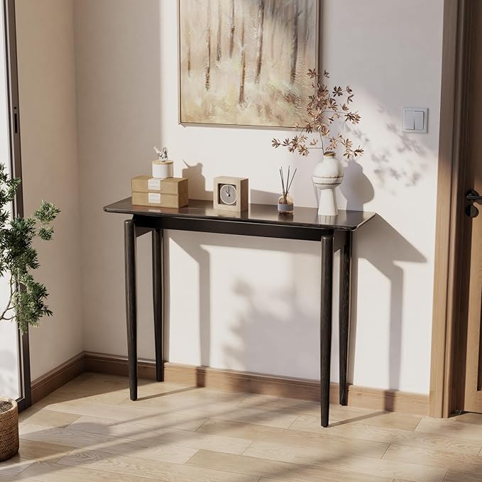 Wood Console Table Walnut Entryway Table, Thin Console Table, Sofa Tables - Image 5