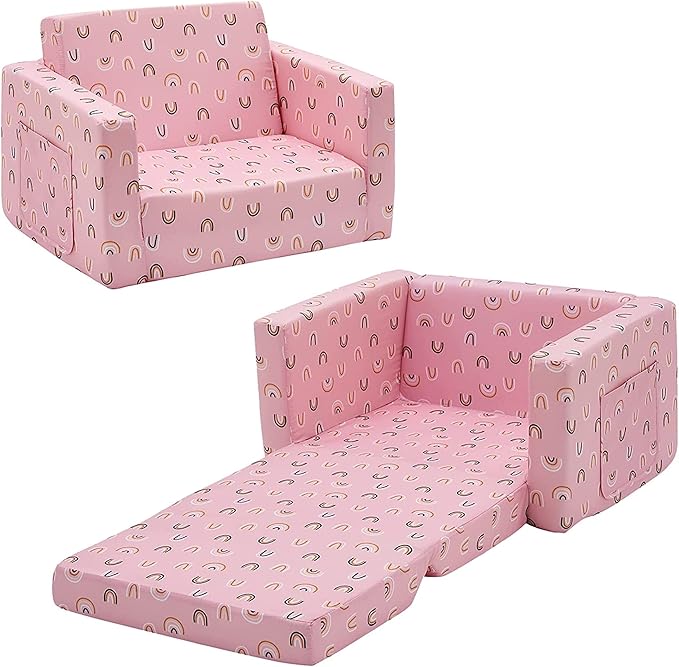 Ulax furniture Kids Sofa Chair Children FILP-Out Chair 2-in-1 Convertible Sofa by UlaxFurniture