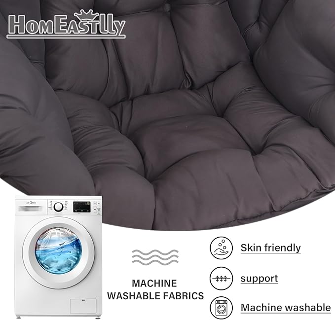 Large Lazy Chair with Ottoman, Accent Reading Chair with a Throw Pillow - Image 9