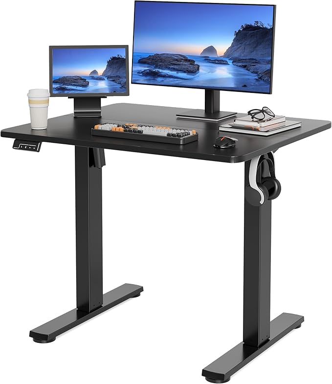 Electric Standing Desk Adjustable Height, 32x20 Inches Sit Stand up Desktop by Unknown