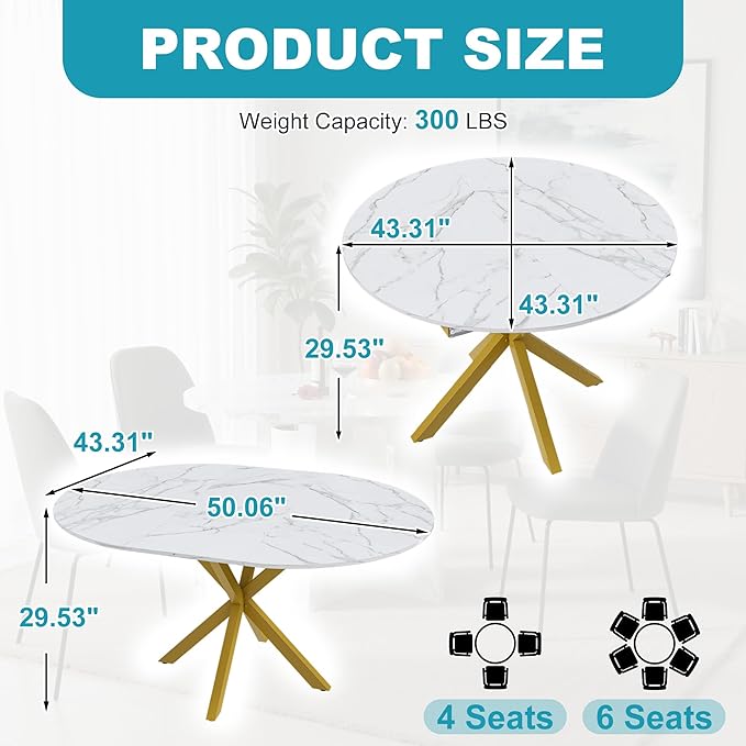 43"- 59" Extendable Dining Table - Image 2