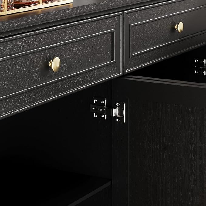 47.6" Buffet Sideboard with 2 Drawers and 4 Doors, Wooden Kitchen Storage - Image 8
