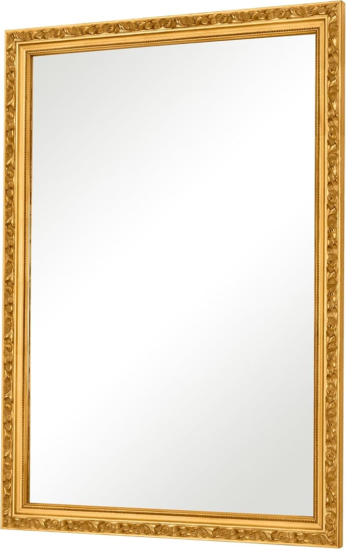 Gold Vintage Mirror, Traditional Antique Wall Mirrors - Image 7