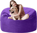 3FT Bean Bag Chair with Ultra Soft Velvet Cover Bean Bag Sofa with Memory Foam by Unknown