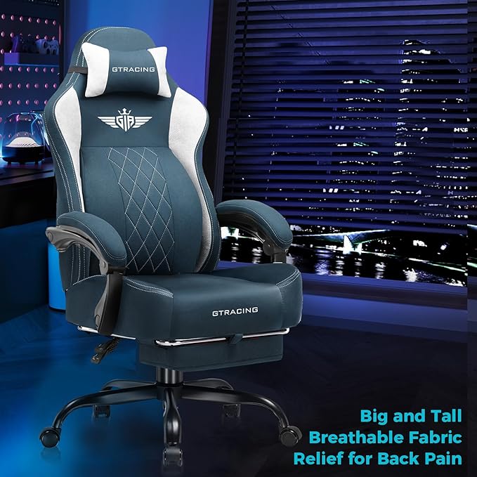 GTPLAYER Big and Tall Gaming Chair Breathable Fabric Computer Chair - Image 5