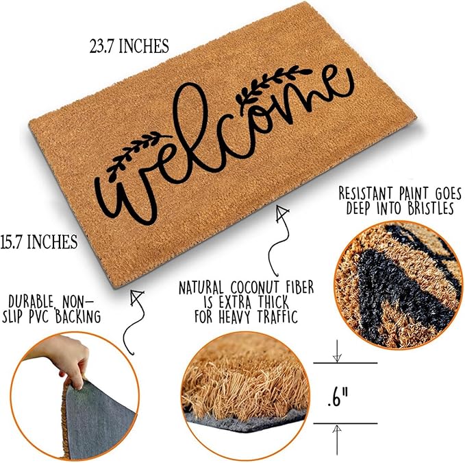 Funny Coir Doormat Welcome Front Door Mat Entryway Outdoor Mats - Image 4