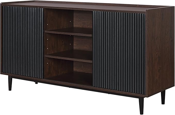 Manhattan Comfort Duane 59-Inch Ribbed Mid Century Modern Sideboard, Versatile - Image 8