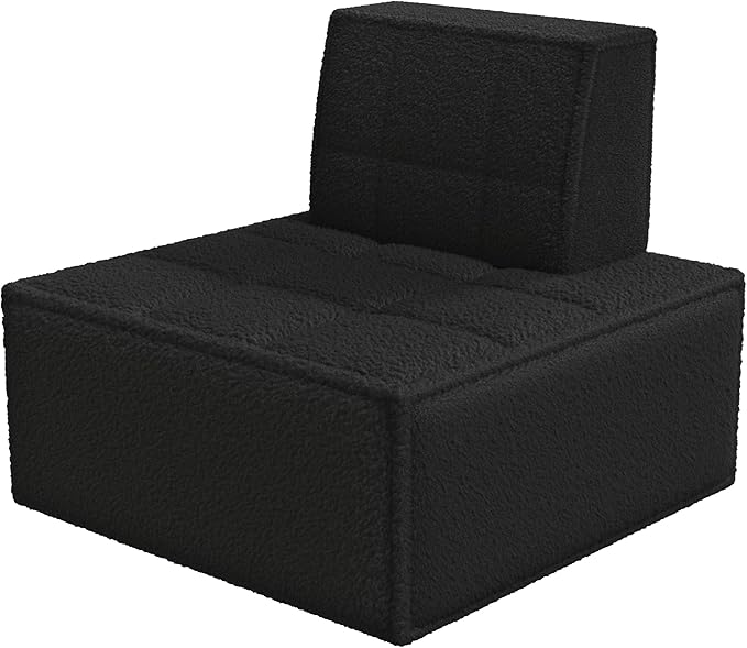 Modular Sherpa Sofa Chair, Cozy Floor Lounge Seating, No Armrests, Small Sofa - Image 4