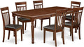 East West Furniture DOCA7-MAH-LC 7 Piece Kitchen Table & Chairs Set Consist of by EastWestFurniture