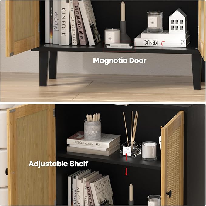 Bamboo Sideboard Buffet Cabinet - Image 6