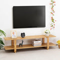 HollyHOME Bamboo TV Stand with Storage by HollyHOME