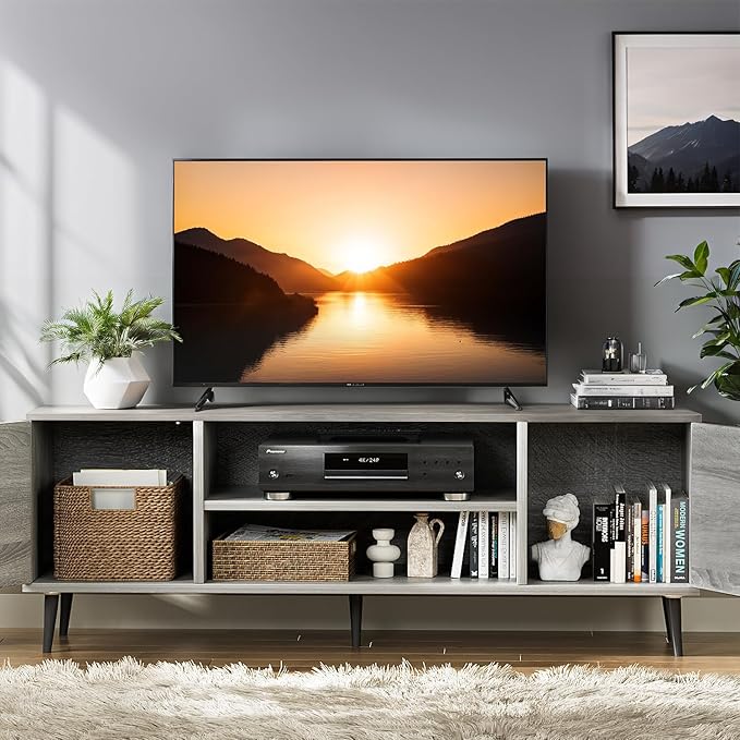 YESHOMY Modern TV Stand for 65" Television, Entertainment Center - Image 3