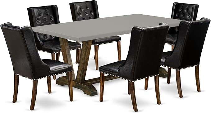 East West Furniture V797FO749-7 7 Piece Dining Room Table Set Consist of a by EastWestFurniture