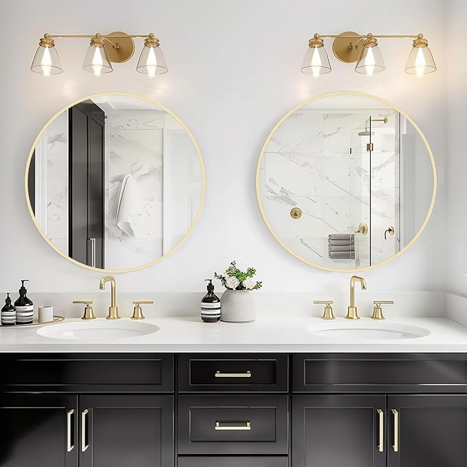 HOMECOOKIN Round Wall Mirror 20" Gold Circle Mirror - Image 3