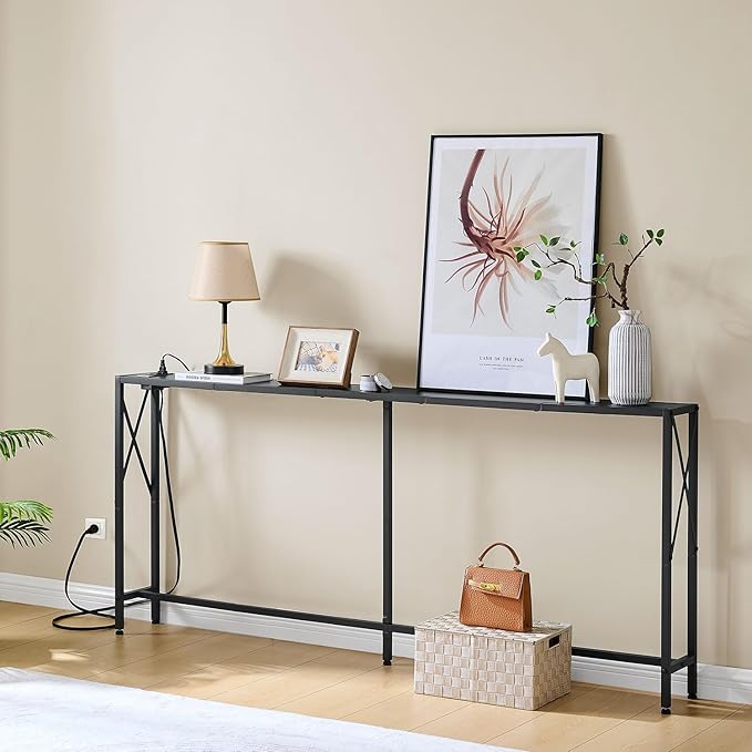 Console Table Narrow Long, Behind Couch Table - Image 2