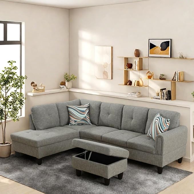 L Shaped Sectional Couches, Lounge Modular Sectional Sofa - Image 4