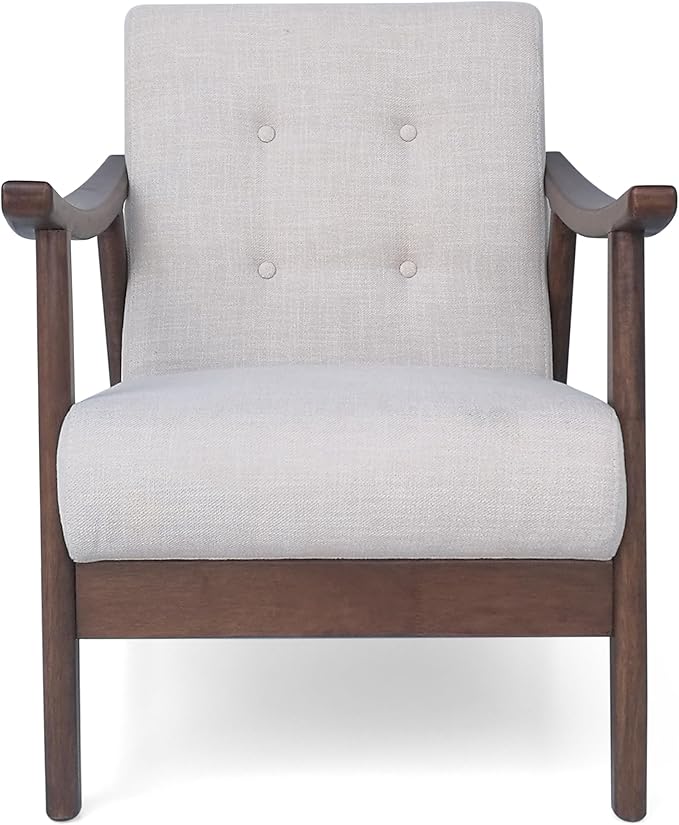 Ball & Cast Accent Chair Wide Armrest Mid-Century Lounge Living Room Chairs - Image 3