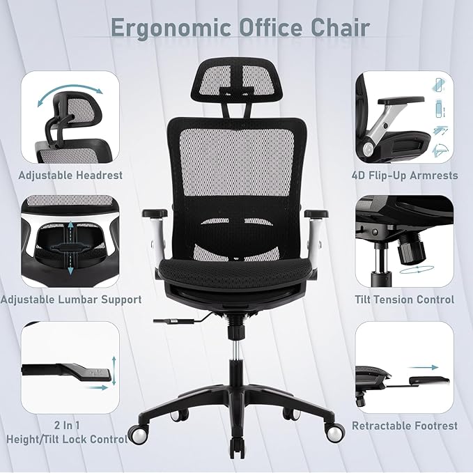 COLAMY Executive Mesh Office Chair - Image 7